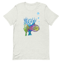 Load image into Gallery viewer, Short-Sleeve Unisex Purple Fish T-Shirt