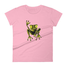 Load image into Gallery viewer, Women&#39;s short sleeve Green Frog t-shirt
