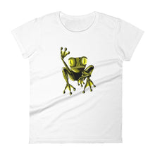 Load image into Gallery viewer, Women&#39;s short sleeve Green Frog t-shirt
