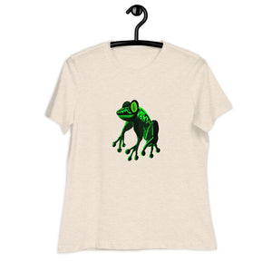 Women's Relaxed Green Frog T-Shirt