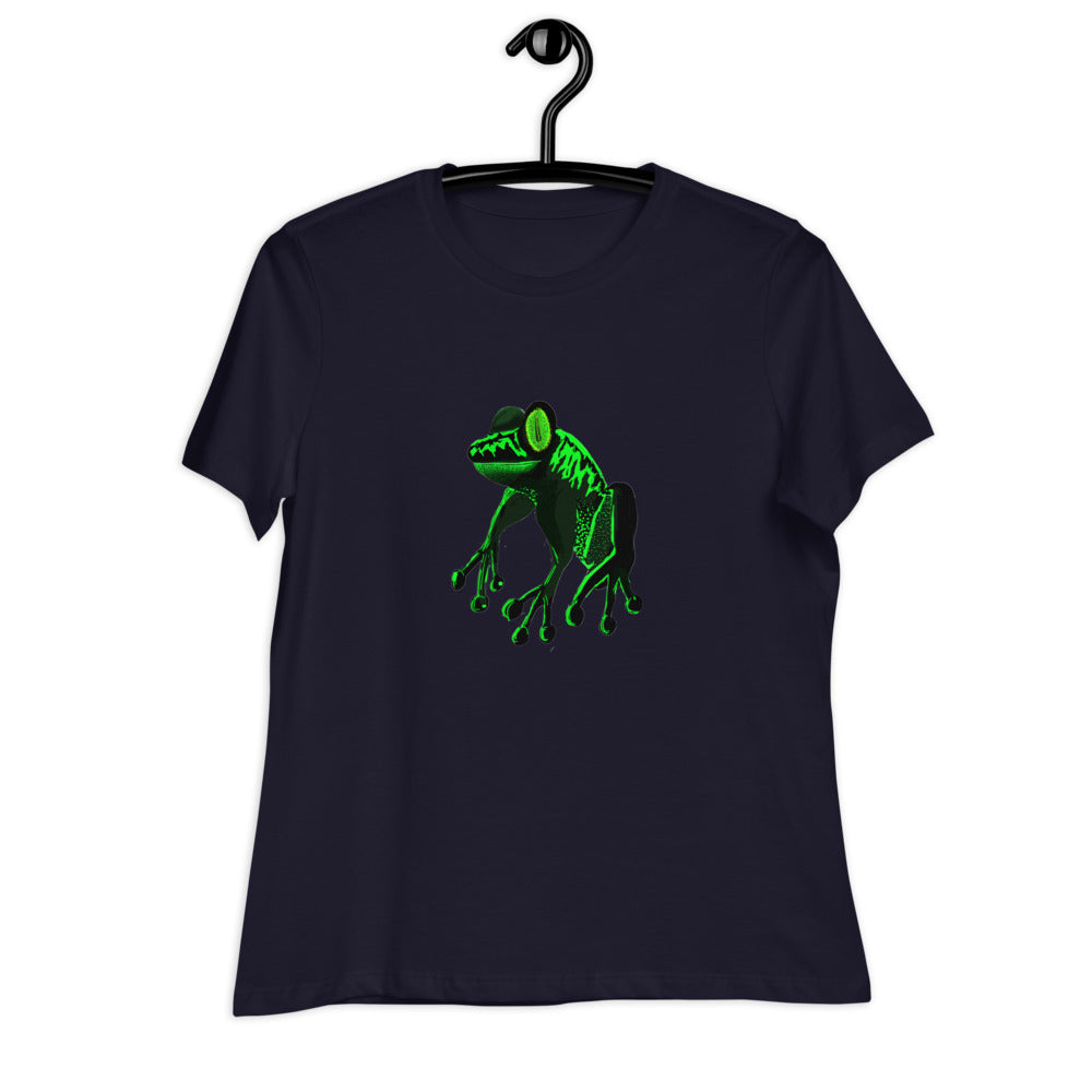 Women's Relaxed Green Frog T-Shirt